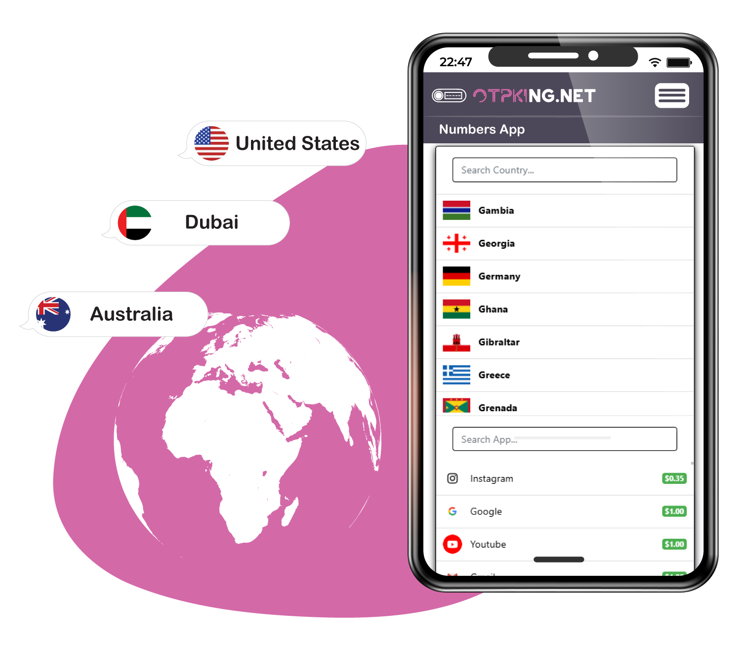 OTP King Virtual Phone Numbers Top features